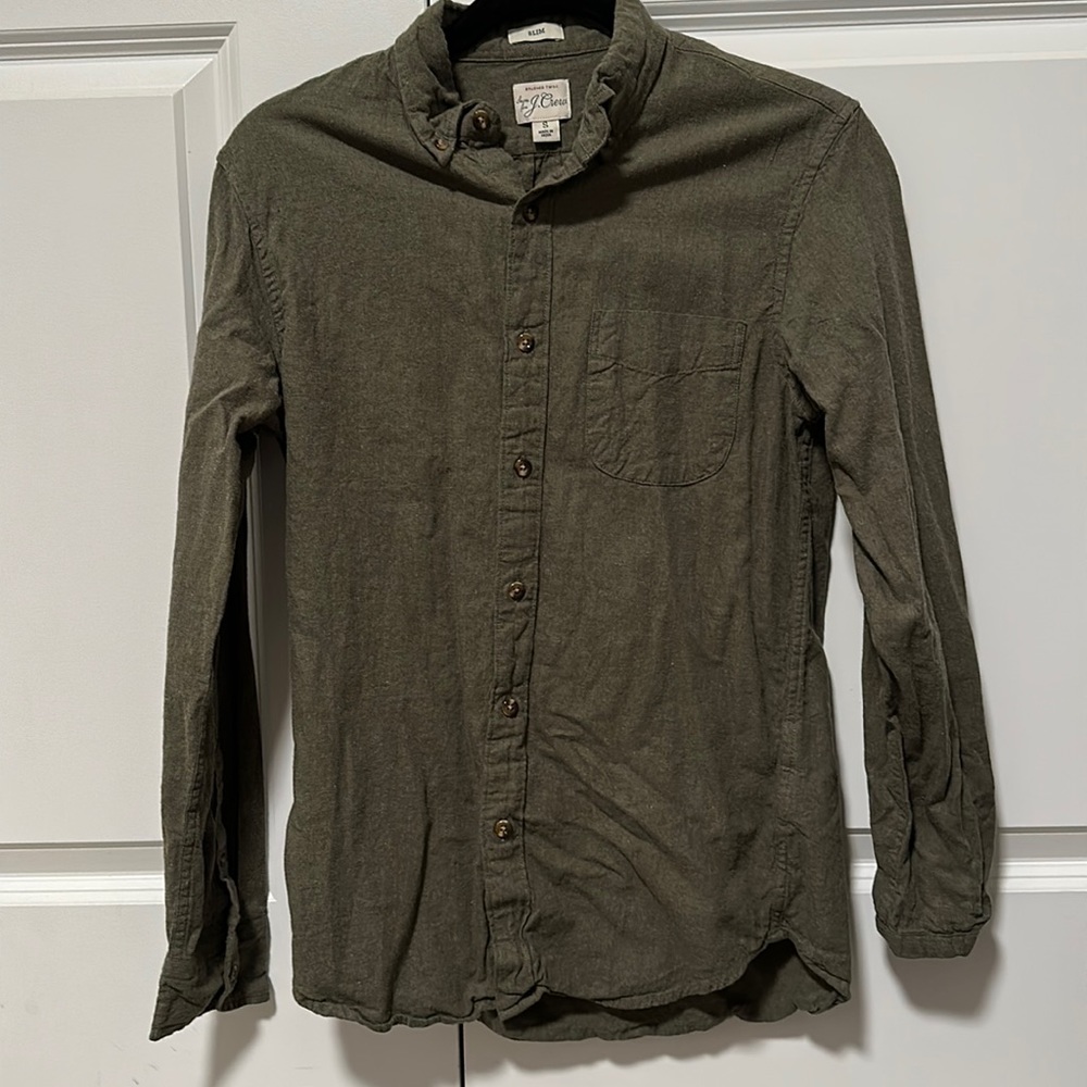 J. Crew Men's Brushed Twill Shirt small AZ549